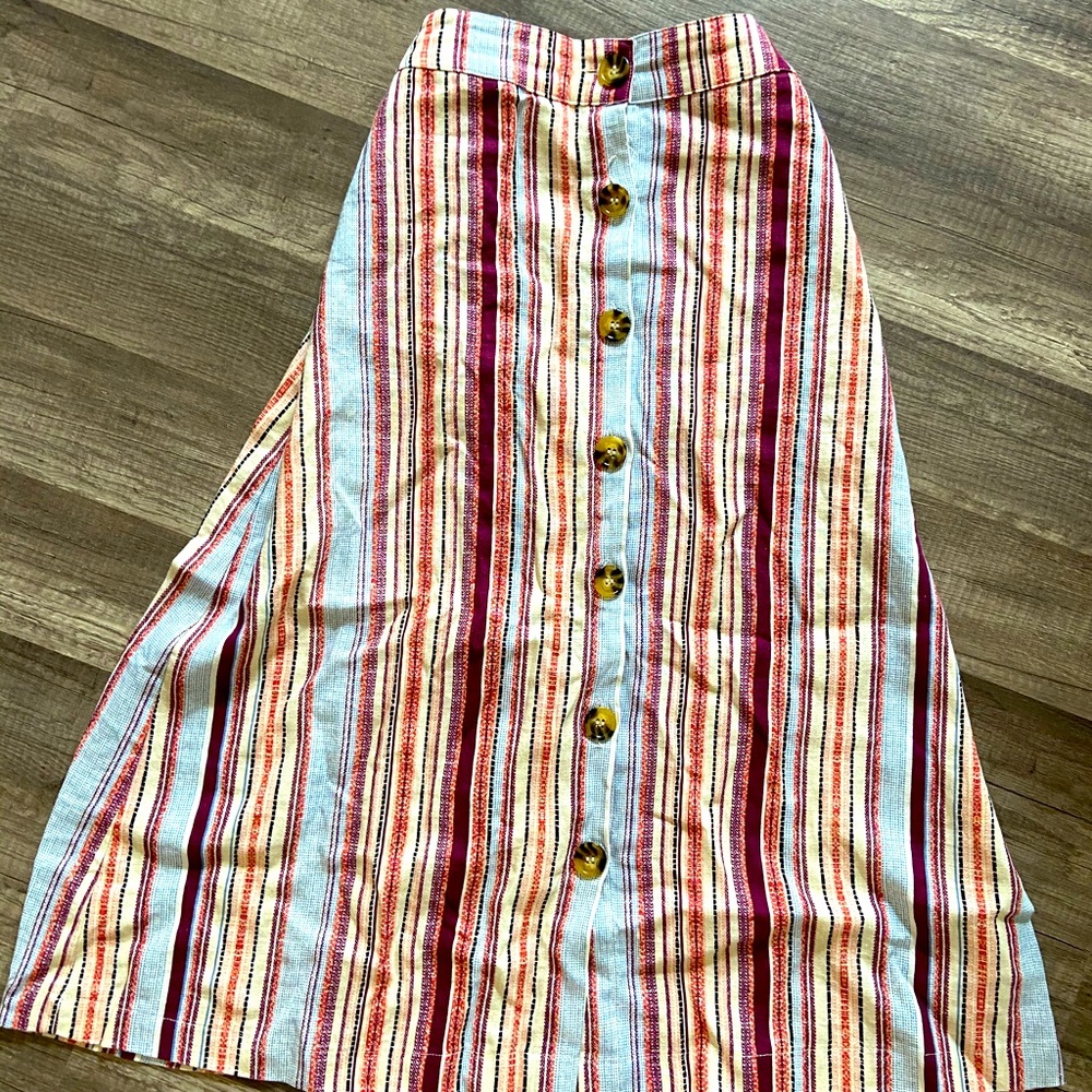 Multiple color long skirt